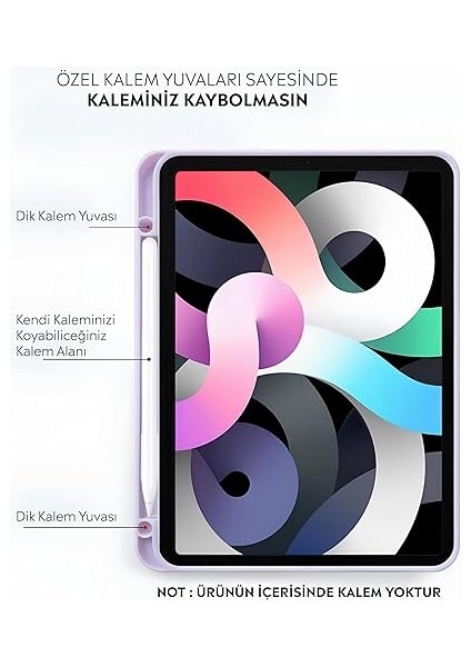 iPad Tablet Ile Uyumlu Kılıf Lüks Kadife Iç Kaplamalı Suni Deri Mıknatıslı Standlı Tablet Arka Kapak (Lila, iPad 9.nesil 10.2 Inch) fiyatları