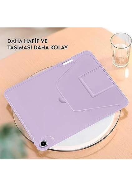 iPad Tablet Ile Uyumlu Kılıf Lüks Kadife Iç Kaplamalı Suni Deri Mıknatıslı Standlı Tablet Arka Kapak (Lila, iPad 9.nesil 10.2 Inch) indirimleri
