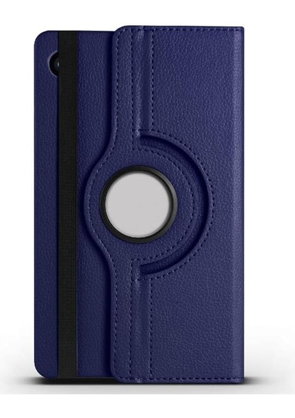 Galaxy Ile Uyumlu Tab A9 Dönebilen Standlı Kılıf, Lacivert