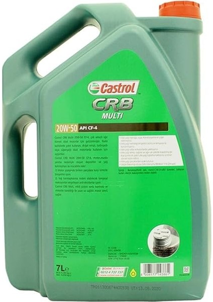 Crb Multi 20W/50 Cf-4 7l Ticari ve Ağır Vasıtalar Için Motor Yağı fırsatları
