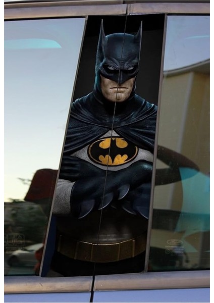 Major Selection Batman Baskılı Araç Kapı Direk Kaplama Folyo Sticker 2'li (Sağ&sol)