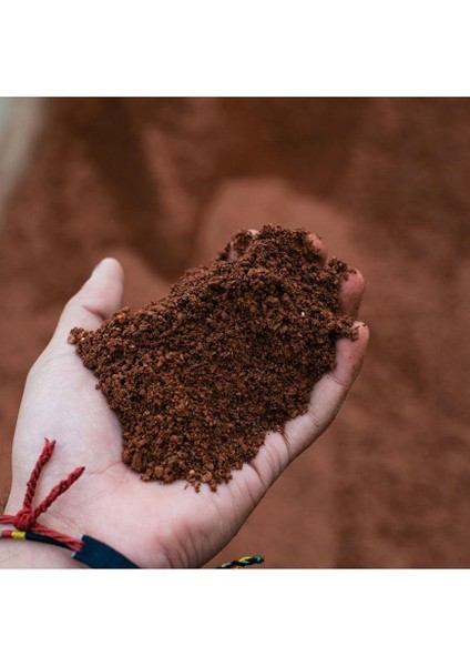 Botanik Kırmızı Pomza Kumu Ince Pomza Taşı 0-3 mm 5 Litre Volkanik Cürüf Ponza Lav Kırığı