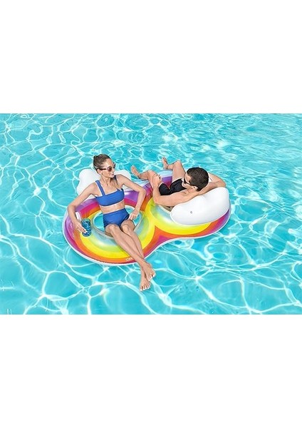 Rainbow Dreams 2 Kişilik Çift Kişilik Yüzme Tüpü 1.86 M x 1.16 M fiyatları