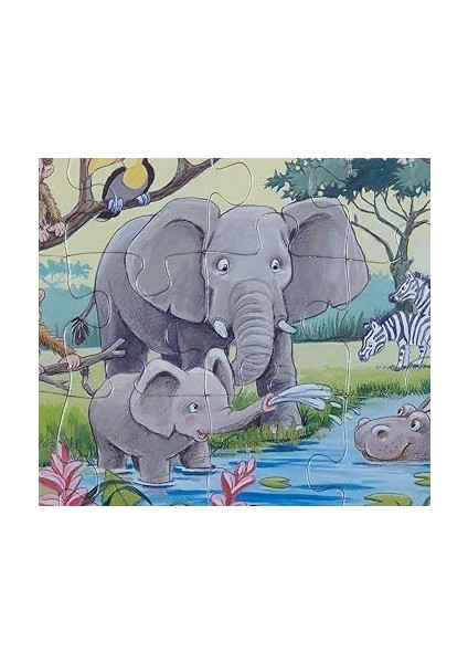 15 Parçalı Çerçeveli Puzzle HAYVANLAR-061365 fiyatları