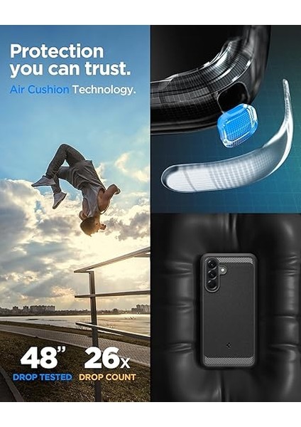 Galaxy A56 Kılıf Rugged Armor Matte Black - ACS09225 modelleri