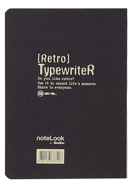 Tekstil Kapak Typewriter 32K Multi White Defter fiyatları