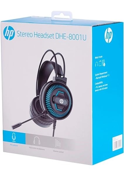 DHE-8001U LED Işıklı Oyuncu Kulaklığı, Kablolu, Mikrofonlu, Siyah fırsatları