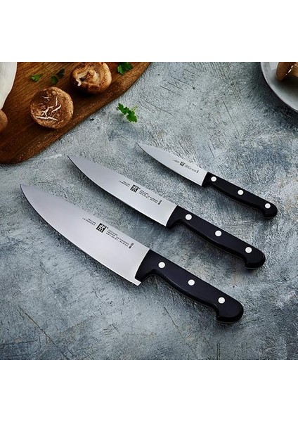 Twın Chef 3 Bıçak Seti, Paslanmaz Çelik, Siyah fiyatları