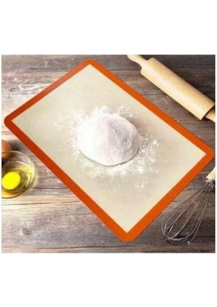 Fırınlanabilir Kendinden Yağlı Silikon Pişirme Matı, Profesyonel Silipat Yanmaz Yapışmaz Yıkanabilir Silikon Pişirme Matı 30CMX40CM fırsatları
