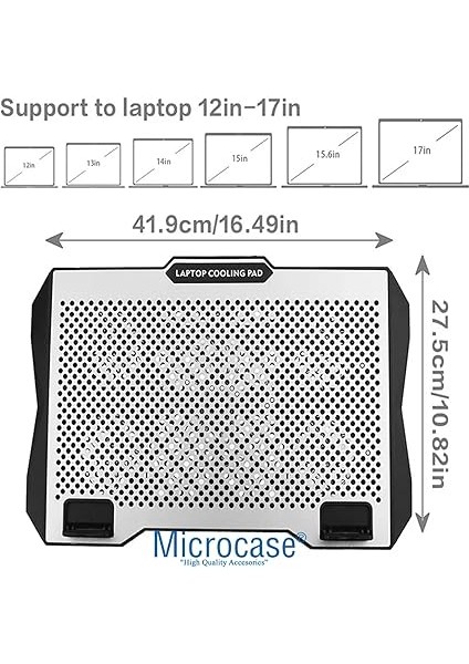 ZR608 Telefon Tutacaklı 6 Kademe Yükseklik Ayarlı 8 Fanlı Laptop Soğutucu - AL5211 indirimleri