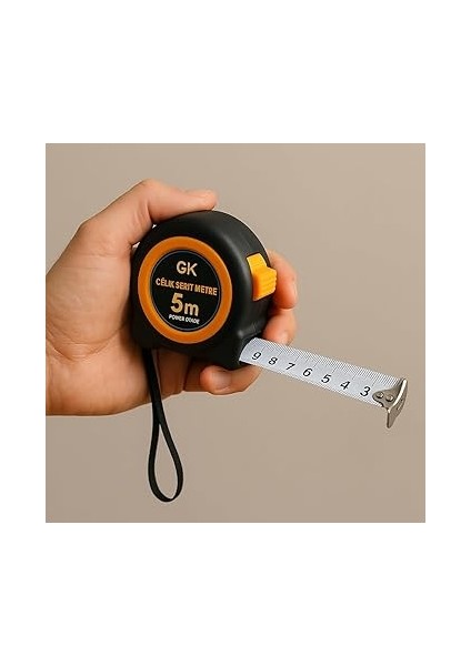 5m Otomatik Frenli Şerit Metre – 25MM Genişlik, Manyetik Uç, Dayanıklı Gövde indirimleri