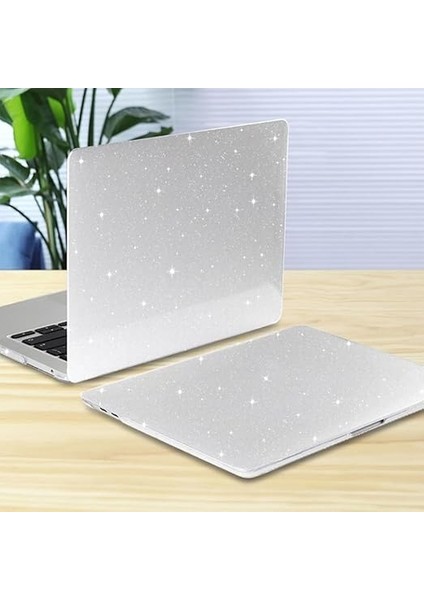 MacBook Pro 14.2 Inç Kılıf – M1-M2-M3-M4 Çip A2442 A2779 A2992 A2918 A3112 A3401 A3185 Uyumlu, Simli Kristal Parlak Sert Kapak, Pürüzsüz Yüzey, Darbeye Dayanıklı Ince Koruma Şeffaf indirimleri