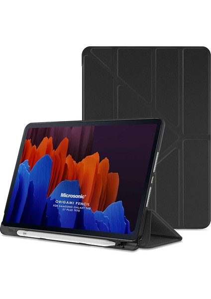 Samsung Galaxy Tab S10 Ultra X920 Kılıf Origami Pencil Siyah [galaxy Tab S10 Ultra X920 ile Uyumlu Kılıf - Siyah]