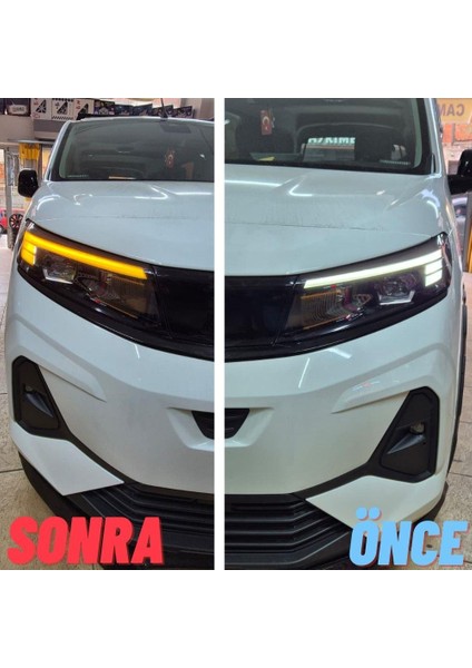 Opel Combo Gündüz Farı Sticker Seti Turuncu modelleri
