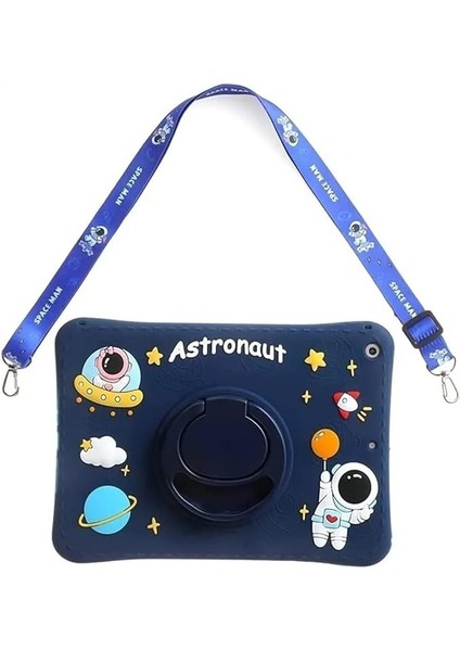 Astronot Kılıf Silikon Standlı Darbe Korumalı Eğlenceli Çocuk Kılıf 10.5 Inç Lacivert Samsung Galaxy Tab A8 2021 X200 X205 ile Uyumlu Ürün