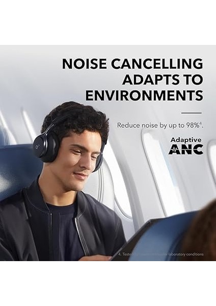 By Anker Space One Aktif Gürültü Önleyici Kulaklık 2 Kat Daha Güçlü Insan Sesi Azaltma 40 Saat Anc Çalma Süresi Uygulama Kontrolü Ldac Rahat Uyum Net Aramalar Bluetooth 5.3 Siyah modelleri