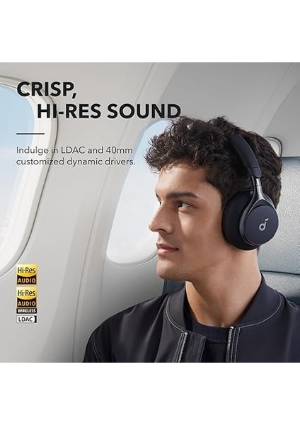 By Anker Space One Aktif Gürültü Önleyici Kulaklık 2 Kat Daha Güçlü Insan Sesi Azaltma 40 Saat Anc Çalma Süresi Uygulama Kontrolü Ldac Rahat Uyum Net Aramalar Bluetooth 5.3 Siyah fırsatları