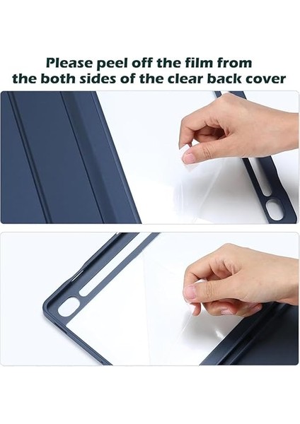 Galaxy Tab S9 Fe / S9 11INÇ ile Uyumlu Kılıf Grafiti Şeffaf Kalem Bölmeli X710 X716 X718 X510 X516 Lacivert fırsatları