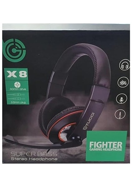 x8 süper bass streo oyun oyuncu kulaklığı bilgisayar notebook laptop tablet cep telefonu full uyumlu aaa+ kalite kampanya -performans ürünü indirimleri