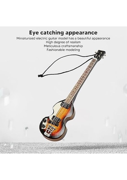 Ahşap Gitar Süs Minyatür Elektro Gitar Modeli Hediyeler Için Nefis Canlı Ince Detay Simülasyonu (13) modelleri