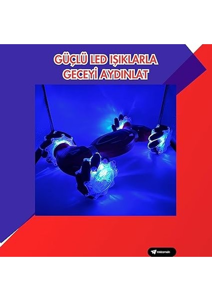 Kontrol ve Bilek Kumandalı Çift Kontrollü Şarjlı LED Işıklı Sesli ve Müzikli Drift Atan Akrobat Araba (Kırmızı) indirimleri