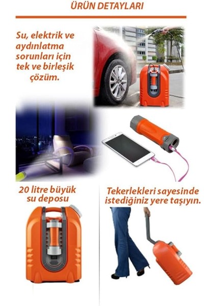 Litre Şarjlı Oto Yıkama Makinesi - 130 Psi Tekerlekli Araç Yıkama Makinesi - Fenerli - Yıkama Fırçalı fiyatları