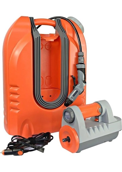 Litre Şarjlı Oto Yıkama Makinesi - 130 Psi Tekerlekli Araç Yıkama Makinesi - Fenerli - Yıkama Fırçalı fırsatları