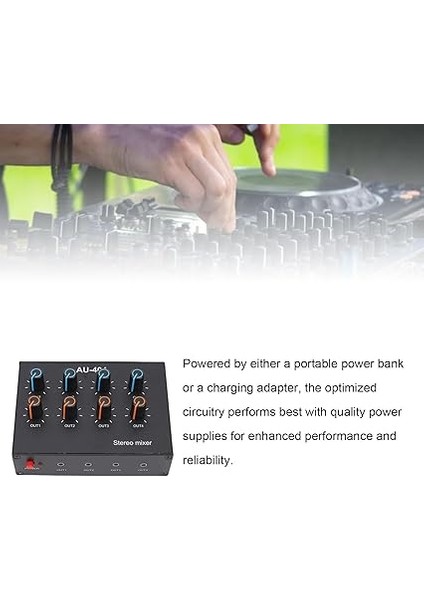 USB Audio Mikser Müzik Alüminyum Alaşım 20Hz-20kHz Dj Board 4 Kanal Mikser Stereo Mini Ses Kurulu indirimleri