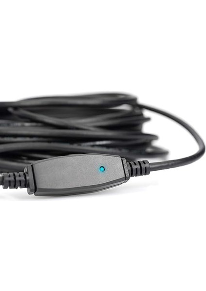 Aktif USB 3.0 Uzatma Kablosu - 10 M - 5 Gbps Aktarım Hızı - Tak ve Çalıştır - Hotswap - LED Fonksiyon Göstergesi - Siyah modelleri