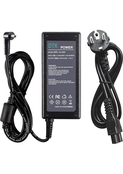 Acer 19V 3.42A 65W Notebook Laptop Için Şarj Cihazları Acer Güç Kaynağı Fişi: 3,0 mm x 1,1 mm (5,5 x 1,7 mm ile Uyumlu Değildir)