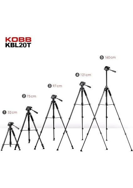 KBL20T 160CM Su Terazili Profesyonel Alüminyum Lazer Tripod indirimleri
