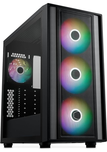 Master Masterbox 600 E-Atx Mediatorre - Anakart Gizli Bağlantı & Radyatör 420 Mm, Argb Pwm Fanları 3 x 140 mm & 1 x 120 Mm, Temperli Cam, Usb3.2 GEN2X2 Tip-C