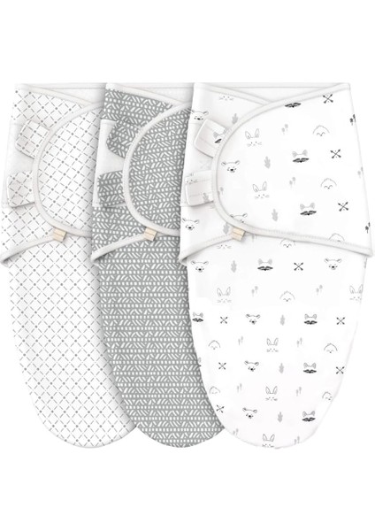 Pamuk 3'lü Bebek Kundak ve Uyku Tulumu - Ergonomik Yenidoğan ve Bebek Kundak, 0-3 Ay