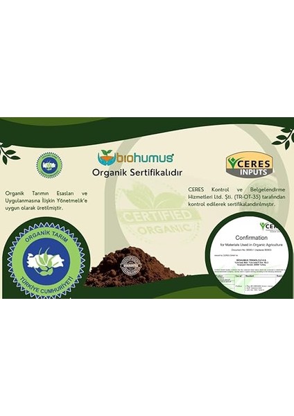 Tarla Için, Organik Gübre, Organik Sertifikalı, Kök Geliştirici, Toprak Düzenleyici, Bitki Besleyici 25 kg (1) fırsatları