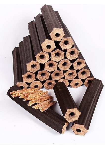 Özel Pres Briket Şömine Odunu 25 kg Çıra Hediyeli indirimleri