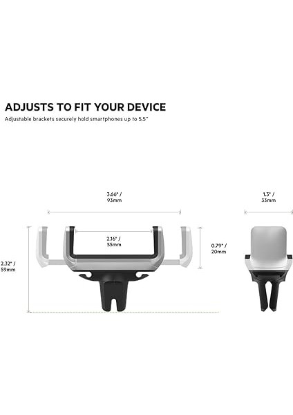 Araç Içi Havalandırma Tutucu Özellikli Telefon Tutacağı - Iphone, Samsung, Lg, Sony, Google Vs. Modellerle Uyumlu fırsatları