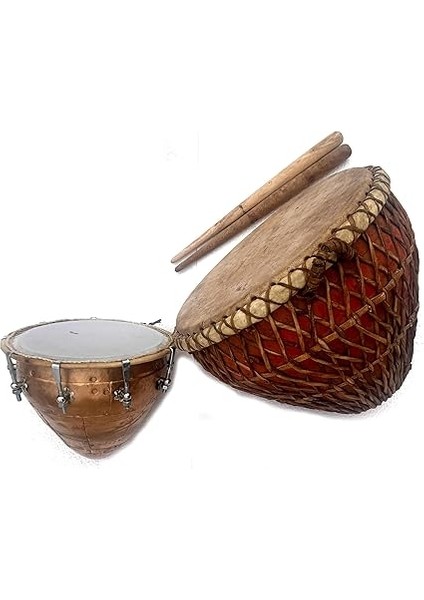 Set El Davul Geleneksel Rajasthani Halk Vurmalı Çalgı fiyatları