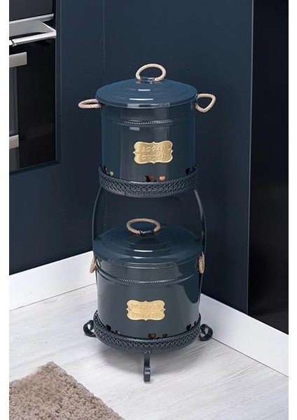 Home 2 Katlı Büyük Boy Patates Soğan Kovası-Antrasit fiyatları