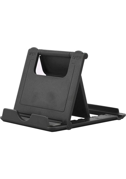Univarsal Masa Üstü Tablet Standı 5 Farklı Açıda Ayarlanabilir Yan Veya Düz Konum Alabilen, Telefon ve Tablet Standı Fold Stand (Siyah).