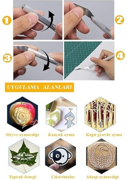 Bıçağı 5 Yedek Bıçaklı 1 Paket Hobi Maket Tasarım Neşteri Çelik Alaşımlı Paslanmaz Hassas Kesim Bıçağı 25 Dereceli fırsatları