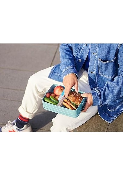 - Yemek Kutusu Take A Break Large – Bölmeli Beslenme Kutusu – 8 Adede Kadar Tereyağı Ekmeği Için Uygundur – 1500 ml – Canlı Mauve modelleri