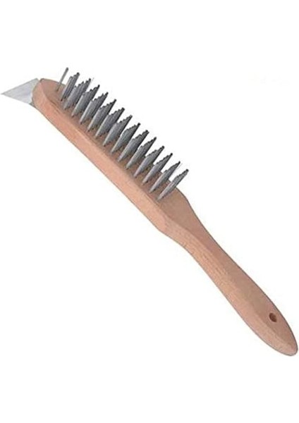 W 2771 Tel Fırça, Ahşap Saplı, Gri