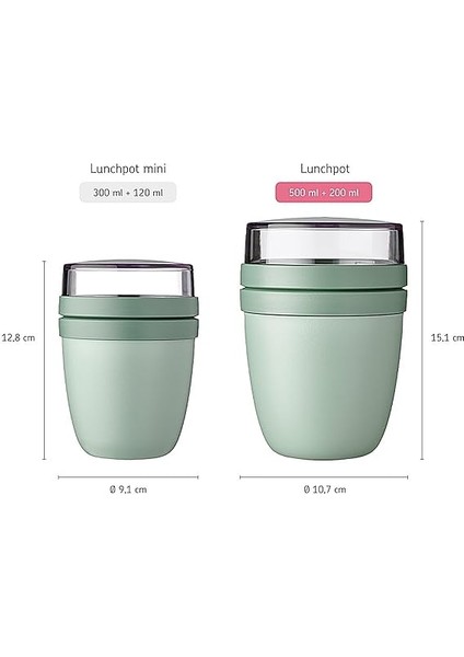 - Ellipse Yemek Kabı, Pratik Müsli Bardağı, Yoğurt Bardağı, To Go Bardağı, Derin Dondurucu, Mikrodalga Fırın ve Bulaşık Makinesi Için Uygundur - 500 ml - Nordic Sage indirimleri