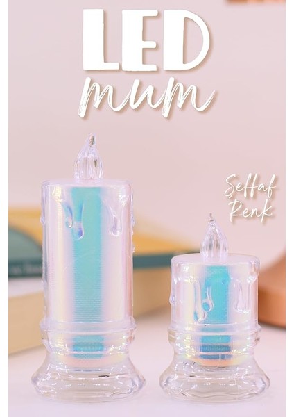 Adet LED Mum Simli Tipi Pil Dahil Dumansız Alev Ledli Yapay Dekoratif Mum Işığı PT421-23 fiyatları