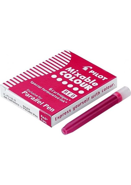 Mürekkep Kartuşları Dolma Kalem Paralel Pen, Kırmızı ve = 6