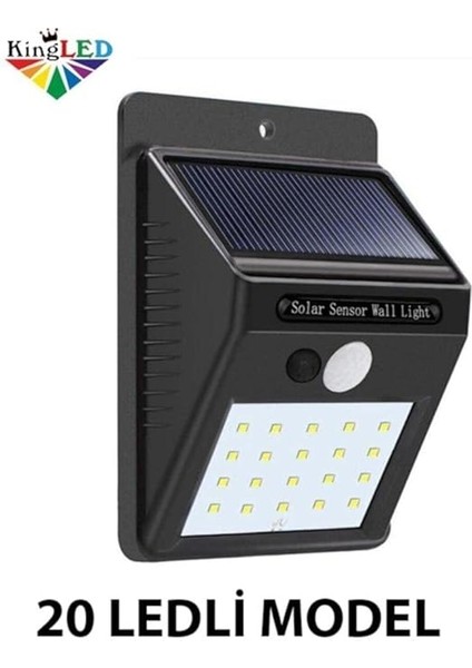 Güneş Enerjili Hareket Sensörlü 20 Ledli Duvar Lambası fırsatları