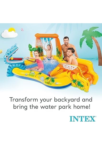 57444 Dinazor Şekilli Oyun Havuzu 249X191 Cm, Su Sporları, Plaj Malzemesi, Şişme Ürün, Yüzme Aksesuarı, Kamp, Dalış, Güvenlik indirimleri