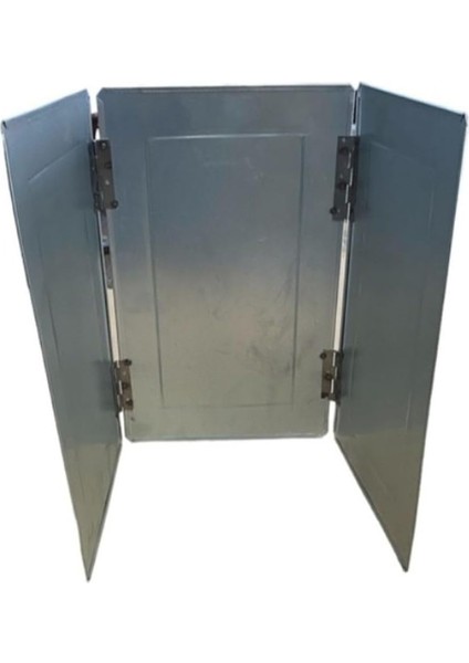 Rüzgarlık,3 Kanatlı Rüzgar Kesici 25X40CM, Piknik Tüpü, Kamp Ocağı, Taş Ocak, Mangal