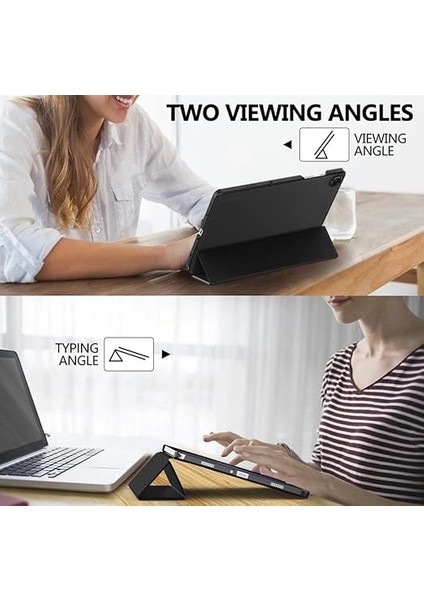 Galaxy Tab A9 Plus 11 Inç Kılıf Akıllı Smart Uyku Modlu Standlı Şeffaf Smart Kapaklı Tablet Kılıfı SM-X210 X213 X215 (Lacivert) indirimleri