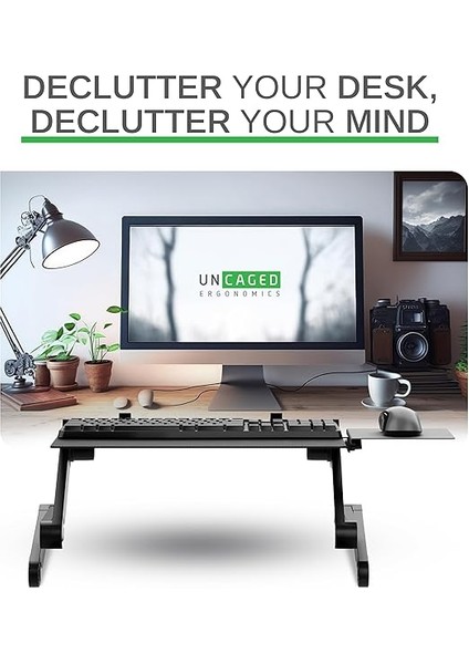 Ergonomics Workez Keyboard Tray And Mouse Pad – Black-P indirimleri